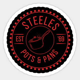 Steeles Pots and Pans Sticker